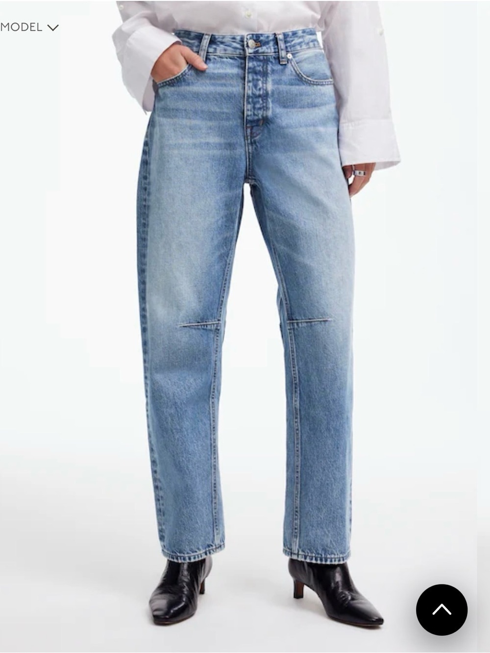 Madewell Darted Barrel Jeans in Dobbins Wash - Rigid Size 32 - Picture 4 of 10